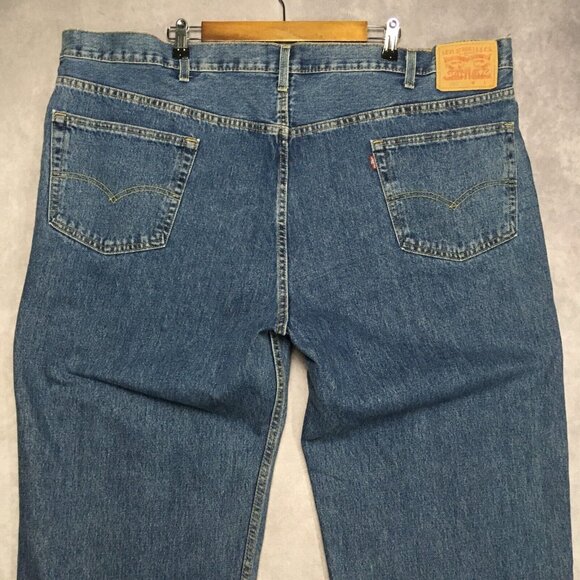Levis Mens 550 Relaxed Fit Blue Jeans size 48x30 Cotton Denim Pants Zipper Fly